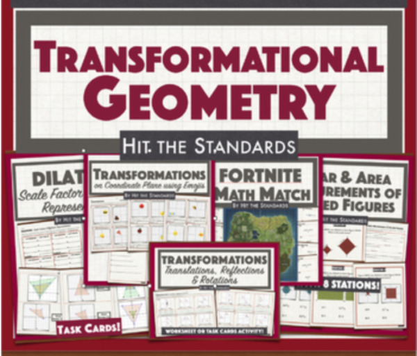 Transformational Geometry: Dilation, Translation, Rotation & Reflection.