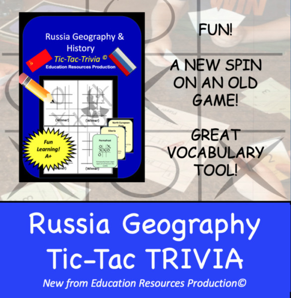 Russia History Tic Tac Trivia Board Game