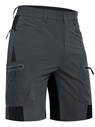 EKLENTSON Shorts Men Shorts Jersey Cozy Yoga Stylish Comfort Camping Loose Cargo Trousers, Medium Dark Grey