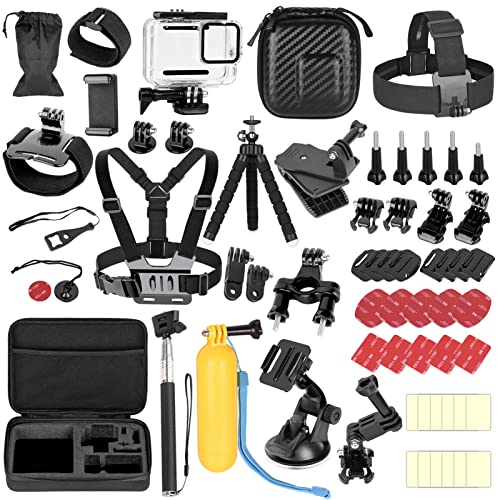 EMART 61 in 1 Gopro Hero 9 10 11 Accessories Kit with Waterproof Housing Case Protector, Go Pro 9/10/11 Black Camera Accessory Packages, Action Camera Accessoires Adventure Kit Bundle