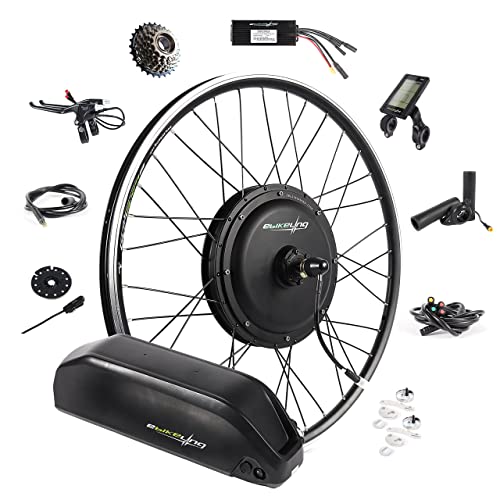 EBIKELING Waterproof Ebike Conversion Kit with Battery 26″ Direct Drive Front or Rear Wheel Electric Bike Conversion Kit Ebike Battery & Charger Included 1500W 1200W Electric Bike for Adults