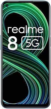 realme 8 5G + 4G Volte GSM Unlocked Global USA Latin Europe Octa Core 48MP Triple Camera (NOT Verizon/Boost/CDMA) (Blue Supersonic, 128GB+4GB)