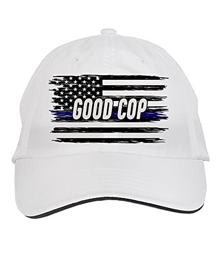Makoroni – Good COP Cop, Police Hat Adjustable Cap, DesU93 White