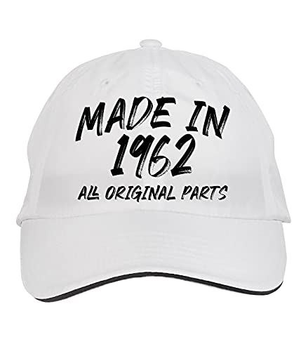 Makoroni – Made in 1962 Hat Adjustable Cap, DesL58 White | The Storepaperoomates Retail Market - Fast Affordable Shopping