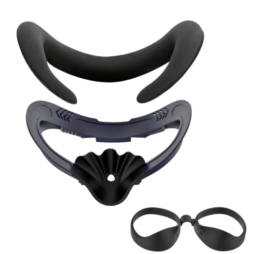 Facial Interface for Oculus Quest 2 Foam Replacement Widen Face Pad Accessories and Light Blockers Breathable Sweat Guard Lycra Fit Pack for Occlusion by X-super Home
