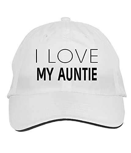 Makoroni – I Love My Auntie Hat Adjustable Cap, DesD97 White