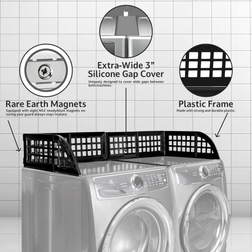 ELTOW Laundry Guard with Silicone Gap Space Cover Keeps Laundry from Falling Behind Your Washer and Dryer – Indispensable Laundry Room Gadgets – One Size Fits Most Front Loading Washers – Black | The Storepaperoomates Retail Market - Fast Affordable Shopping