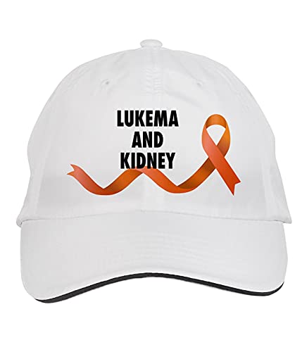 Makoroni – LUKEMA and Kidney Cancer Awareness Hat Adjustable Cap, DesI82 White