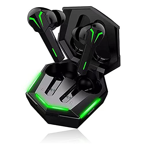 inDigi GameFuse TWS Wireless in-Ear Gaming Headphone Earbuds Bluetooth 5.0 Auto-Pairing – 65ms Low-Latency – Touch Enabled – 12mm Drivers – Jet Black