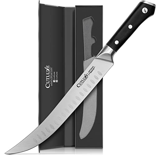 Cutluxe Butcher Knife – 10″ Cimeter & Breaking Knife – Forged High Carbon German Steel – Full Tang & Razor Sharp – Ergonomic Handle Design – Artisan Series