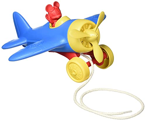 Green Toys Mickey Mouse Airplane Pull Toy- TG