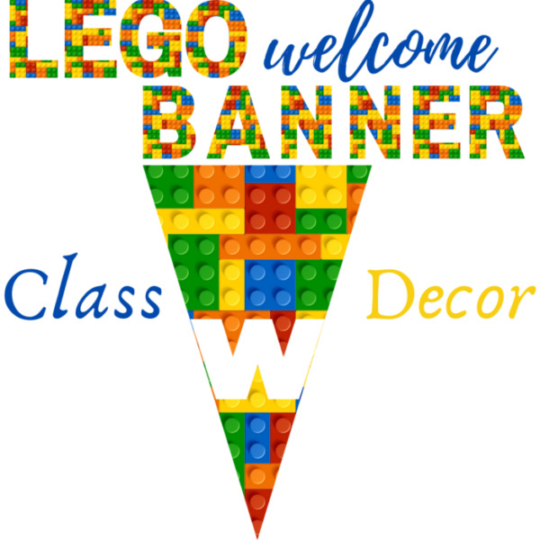 Classroom Decor Lego Welcome Banner