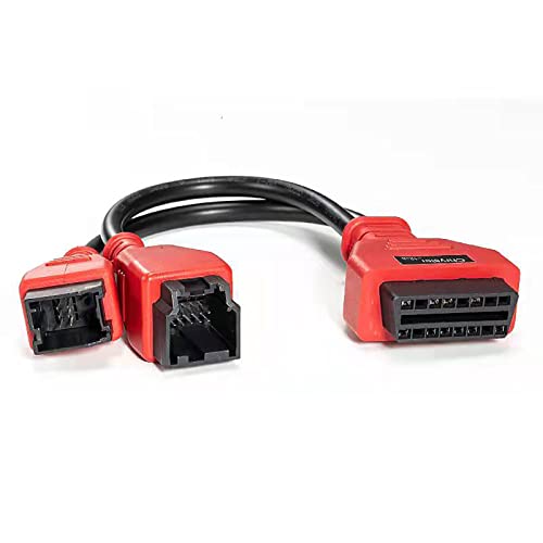 SDSTOOL Cable Adaptor for Chrysler 12+8 Programming Cable Connector for Autel DS808 Maxisys MS905 906 908 PRO Elite for Launch, RED