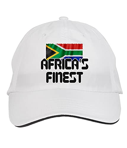 Makoroni – AFRICA’S Finest South Africa South African Hat Adjustable Cap, DesB77 White