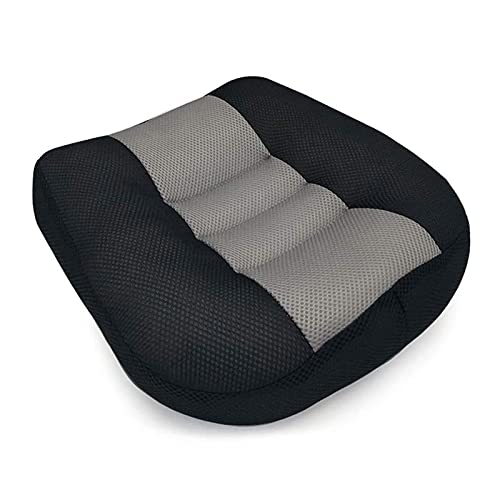 Car Booster Seat for Driver Adult Cushions Heightening Height Boost Mat, Breathable Mesh Portable Adult Car Booster Seat for Short Drivers Ideal for Car, Office, Home (blackgray)