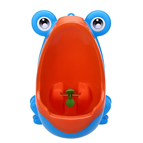 Toyvian Urinator Frog Potty Training Urinal Kids Toddler Pee Trainer Bathroom Funny Baby Training Potties with Aiming Target for Toddler Boys Toilet (Blue) Frogs
