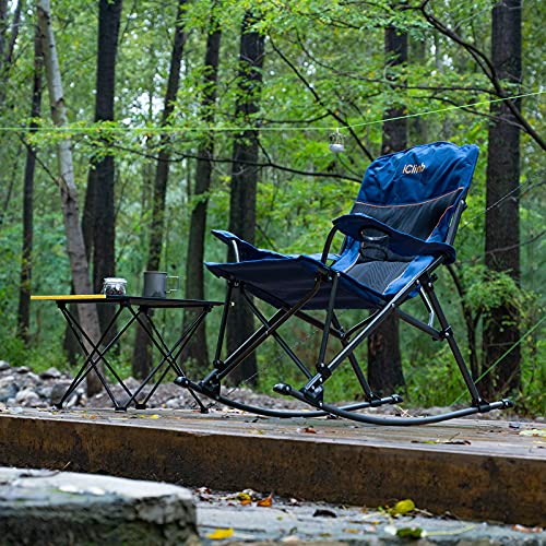 iClimb Padded Folding Rocking Chair Heavy Duty Camping Patio Porch Backyard Lawn Garden Balcony Rocker Indoor Outdoor with Carry Bag | The Storepaperoomates Retail Market - Fast Affordable Shopping