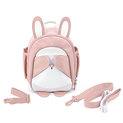 Lulyboo Boo Toddler Backpack with Leash, Safety Harness and Tether, Bunny