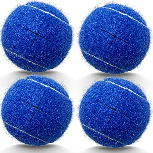 HPWFHPLF Precut Walker Tennis Balls, 4PCS Tennis Balls for Chairs Desks Furniture Legs and Floor Protection (Navy)