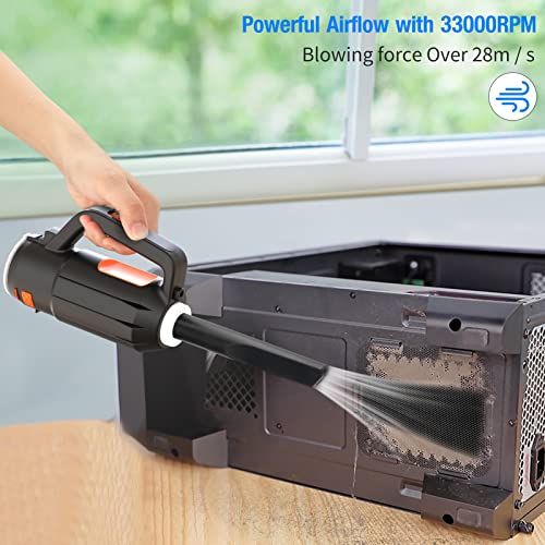 ALPIAZ Cordless Electric Compressed Air Duster for Keyboard, 6000 PA Powerful Blower & Vacuum 2-in-1, Portable Mini Handheld Car Vehicle Vacuum Cleaner, Replacement for One-time Canned Air Spray | The Storepaperoomates Retail Market - Fast Affordable Shopping