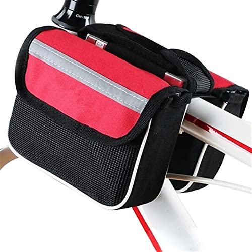 Mountain Road Bike Bicycle Front Shelf Large Storage Bag Outdoor Cycling Bicycle Accessories Outdoor (Color : Red)
