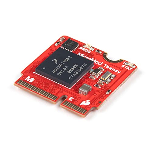 SparkFun MicroMod Teensy Processor ARM Cortex-M7 Processor Clock speeds up to 600MHz 16MB Flash Memory 102k RAM Memory 7X Serial UART Ports 4X I2C Buses 2X SPI CAN-Bus 12x GPIO USB Host and Device