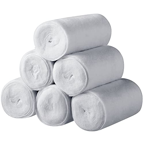 6 Rolls Cast Padding Soft Individual Pack Padding Use with Plaster Cloth Gauze Bandage for Halloween Wrap Bandage Art Projects, Body Casts, Mask Making, Hobby Craft (4 Inch x 8.8 ft)