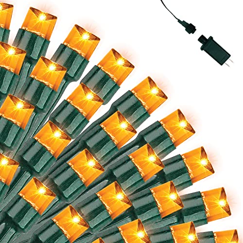Joiedomi 100 LED Orange Halloween String Lights with 8 Modes 32.4FT Green Wire for Indoor Outdoor Holiday Décor Halloween Event Decoration, Tree, Eaves, Haunted House Theme Party