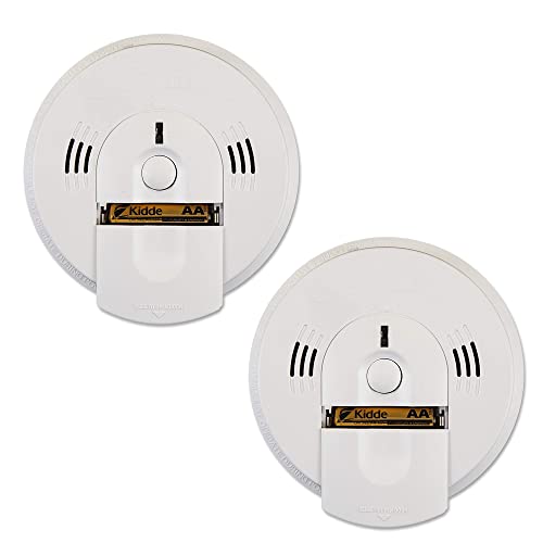 Kidde KN-COSM-BA Battery-Operated Combination Carbon Monoxide and Smoke Alarm, Voice Alert, Pack of 2