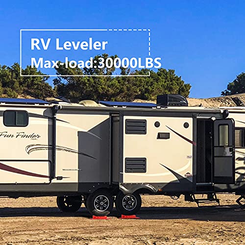 GarfaolRv Camper Leveler Kit,Safer Camper Leveling Blocks Than RV Leveling Blocks,Trailer Leveling Blocks Include 2 Levelers,2 Chocks with 2 Mats and Bag – 30000LBS(2 Packs) | The Storepaperoomates Retail Market - Fast Affordable Shopping