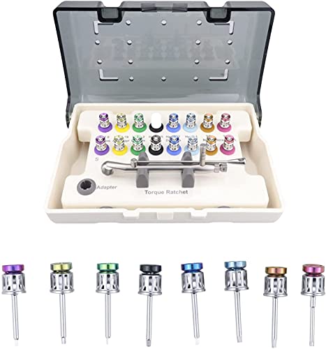 BONEW Global Universal Implant Screw Drivers Repair Tool Kit Screwdrivers Colorful Prosthetic Kit Torque Wrench 16pcs for a Set