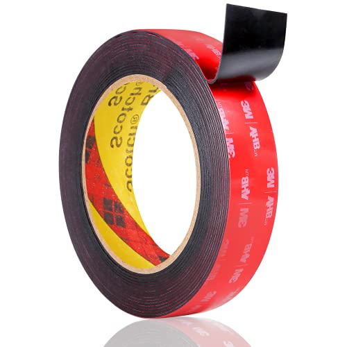 Double Sided Tape Mounting Tape Heavy Duty,Foam Tape, 16.4FT Length, 0.98 Inch Width for Car, Home Decor, Office Decor