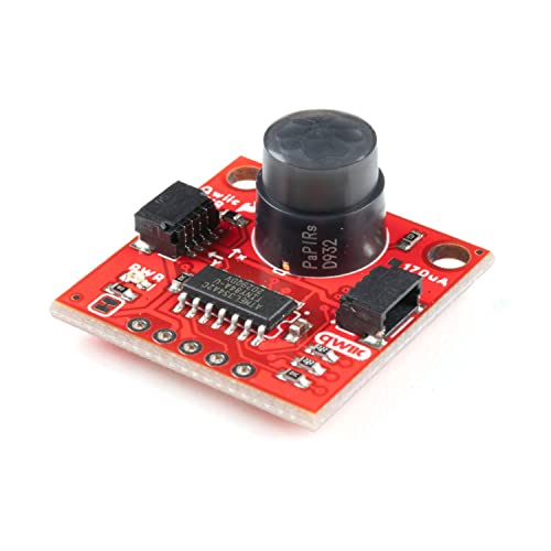 SparkFun Qwiic PIR – 1uA (EKMB1107112) – Detect Motion in a Small Area- 2X Qwiic connectors- Small 1 inch x 1 inch Breakout Sensor- 5m Detection Distance- 90° x 90° (±45°) Detection Area- Low Profile