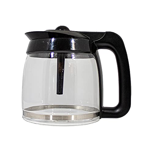12-cup Glass Carafe with Brew-Through Lid Ergonomic Handle For Ninja XGLSLID200 Replacement (XGLSLID200)