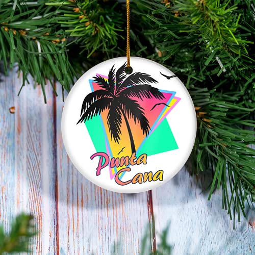 Personalized Ornaments – Punta Cana Ornament – 2021 Christmas, Family Ornament, Personalised Gift, Custom Home Ornament, 2021 Gift idea, Holiday Decor