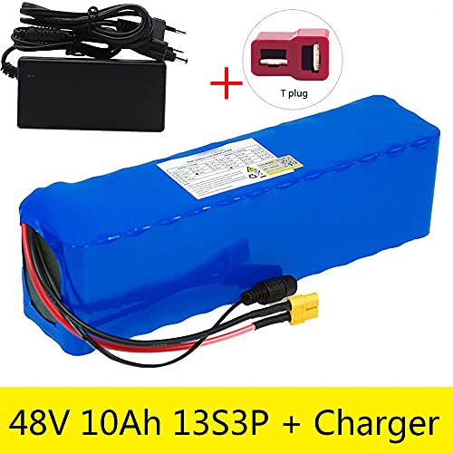 TGHY 48V 10Ah Electric Go-Kart Lithium Battery Pack with Charger and BMS 10000mAh Li-ion Battery for Electric Bicycle Electric Scooter Electric Tricycle Golf Cart,T Plug | The Storepaperoomates Retail Market - Fast Affordable Shopping