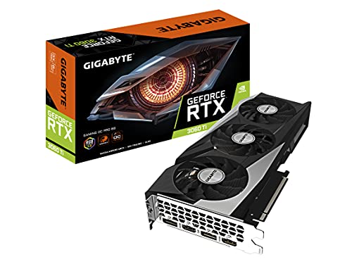 Gigabyte GeForce RTX 3060 Ti Gaming OC PRO 8G (REV3.0) Graphics Card, 3X WINDFORCE Fans, LHR, 8GB 256-bit GDDR6, GV-N306TGAMINGOC PRO-8GD R3 Video Card