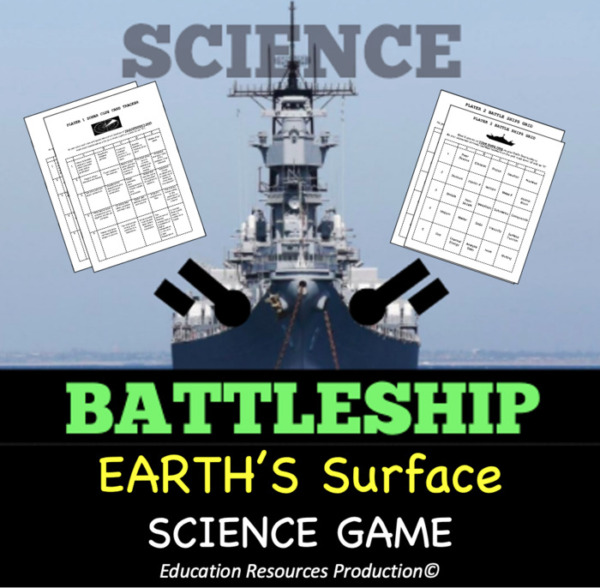 Earth’s Surface Battle Ship Vocabulary Game
