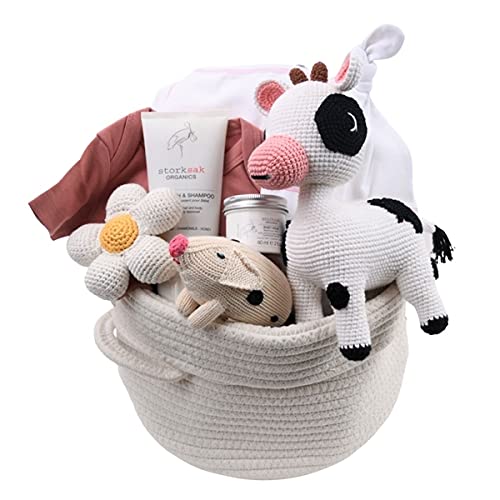 Organic Baby Gift Basket – Oopsy Daisy – Eco Friendly Farm Themed Gift for Babies (nb-3 Months)