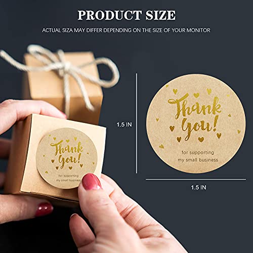 1.5 Inch Thank You Stickers, 500 pcs Thank you for Supporting My Small Business, Gold Foil Design, Perfect for Commercial Purposes, Thanksgiving Holiday Gifts, Self-Adhesive Labels for Gift Wraps, Christmas or Holiday season sales | The Storepaperoomates Retail Market - Fast Affordable Shopping