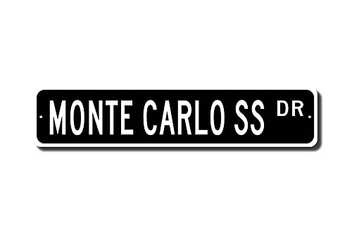 Streets Signs ST AVE DT Monte Carlo SS Vintage Wall Decoration Home Garden Kitchen Art Sign 4×16 inch