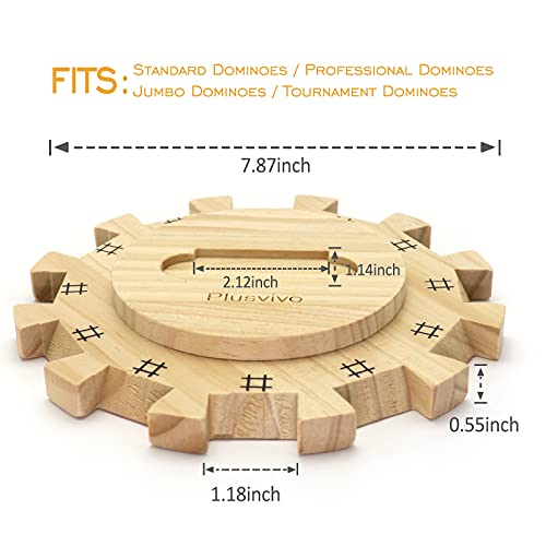 Plusvivo Mexican Train Dominoes Accessories Set-Including a 7.89-Inch Wooden Mexican Train Hub up to 12 Players, 12 Metal Train Markers, and a 70-Sheet Mexican Train Score Pads | The Storepaperoomates Retail Market - Fast Affordable Shopping