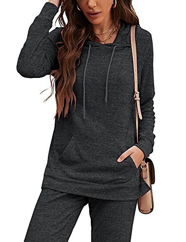 ZHENWEI Sweatsuits for Women Set Jogger Set Hoodie Two Piece Lounge Suit Long Sleeve Athletic Outfits Kangaroo Pockets
