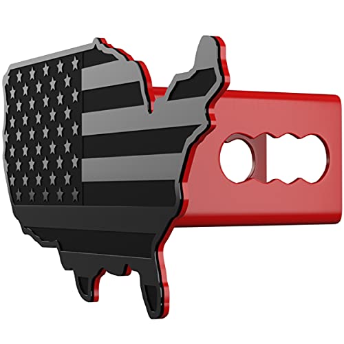 eVerHITCH USA Map Flag Metal Trailer Hitch Cover Heavy Duty for Trucks Cars SUV (Fits 2″ Receiver, Black Map) | The Storepaperoomates Retail Market - Fast Affordable Shopping