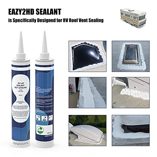 Eazy2hD 2 Pack RV Self Leveling Lap Sealant for RV Roofs,RV Roof Sealant,Camper Caulking, Camper Sealer for Rubber Roof EPDM,White | The Storepaperoomates Retail Market - Fast Affordable Shopping