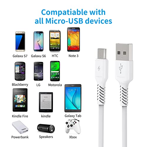 Short Micro USB Cable 1ft, 5 Pack Android Micro USB Cable Standard 2.0 USB A to Micro USB Charger Cord Micro B Android Charging Cable for Samsung Galaxy S7 J7 HTC LG Kindle and Charging Station | The Storepaperoomates Retail Market - Fast Affordable Shopping