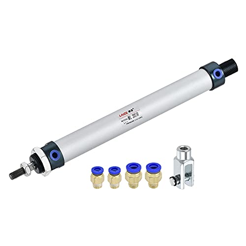 uxcell Pneumatic Air Cylinder 20mm Bore 150mm Stroke with Y Connector and Quick Fittings, MAL 20×150, for Automatic Equipment