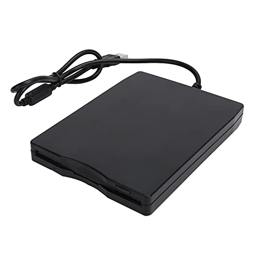 Zyyini 3.5” USB Floppy Disk Drive, Portable 1.44 MB FDD for PC Lapto Desktop, for Windows 2000/XP/Vista/7/8,No Extra Driver Required,Plug and Play,Black