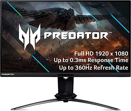 Acer Predator X25 24.5″ Gaming Monitor FullHD 1920×1080 IPS 360Hz 1ms VRB 400Nit (Renewed)