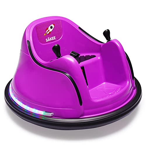 Bumper Car for Kids 12V with Remote Control Flashing Lights Music DIY Stickers for 1.5-6 Years Old Baby Toddlers Electric Ride on Cars Vehicle Toys 66LBS Weight Capacity , Passed ASTM Test